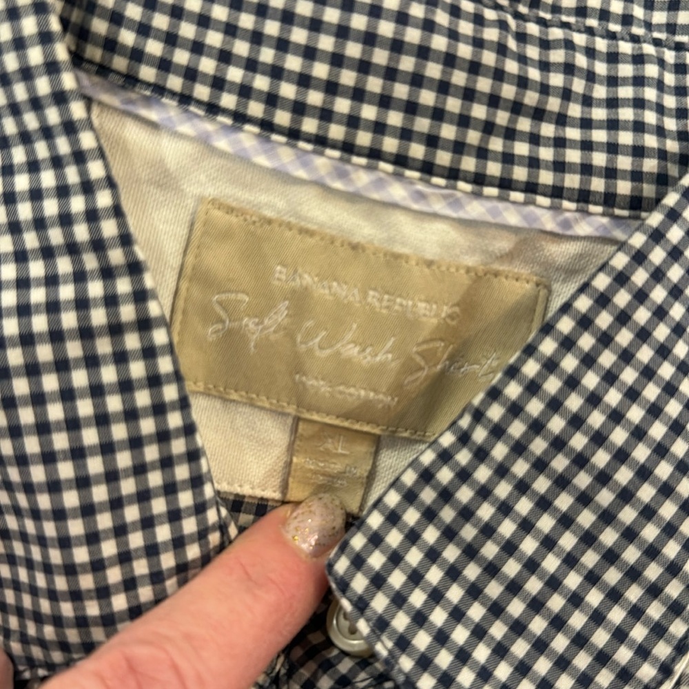 Banana Republic mens soft wash long sleeve shirt XL